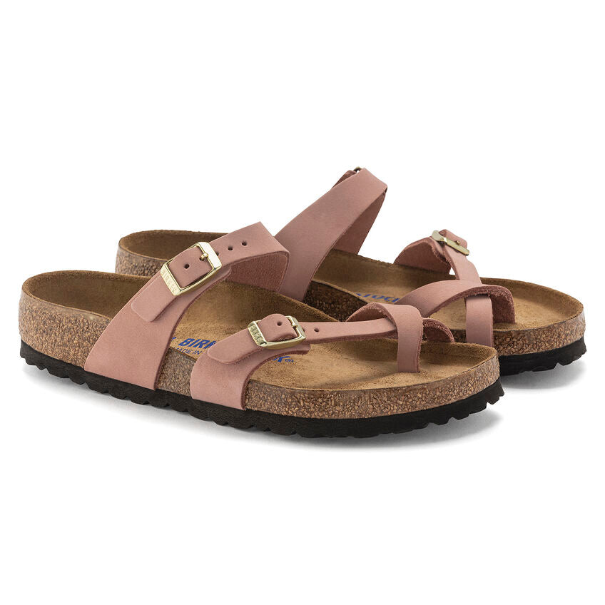 BIRKENSTOCK MAYARI SOFT FOOTBED OLD ROSE NUBUCK REGULAR