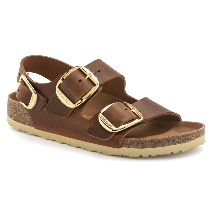 BIRKENSTOCK MILANO BIG BUCKLE COGNAC OIL LEATHER REGULAR