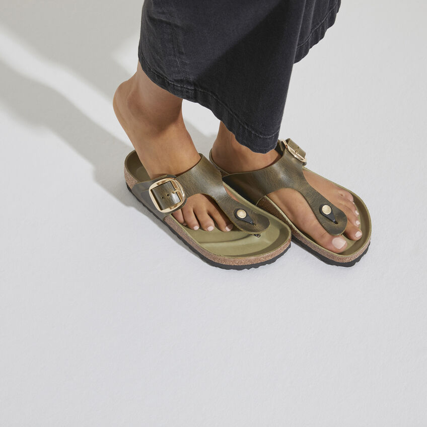 BIRKENSTOCK MADRID BIG BUCKLE OLIVE OIL LEATHER NARROW