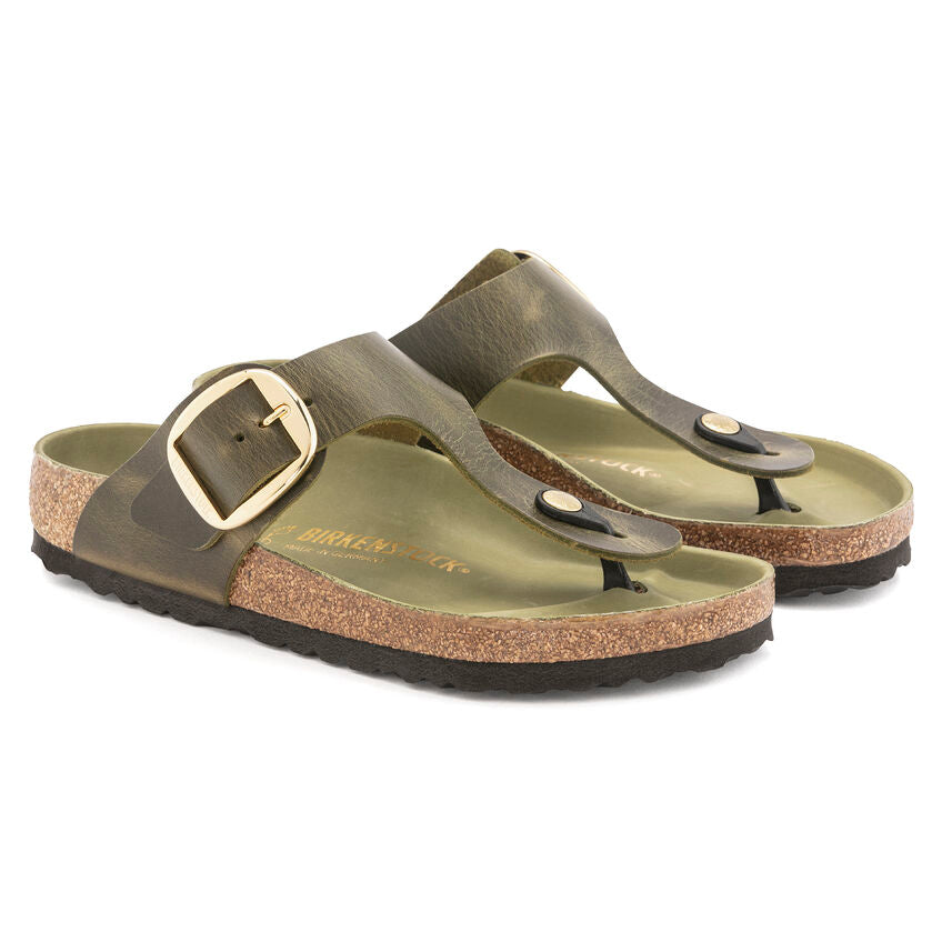 BIRKENSTOCK MADRID BIG BUCKLE OLIVE OIL LEATHER NARROW