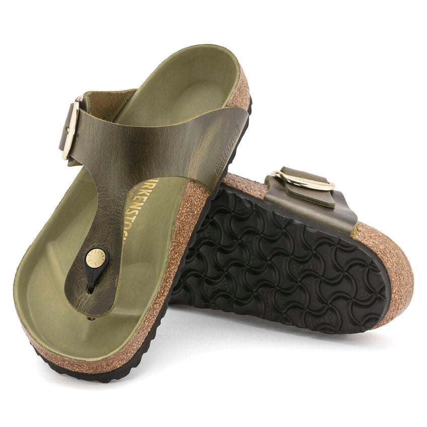 BIRKENSTOCK MADRID BIG BUCKLE OLIVE OIL LEATHER NARROW