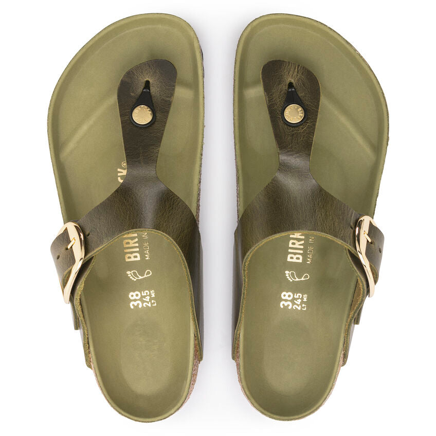 BIRKENSTOCK MADRID BIG BUCKLE OLIVE OIL LEATHER NARROW