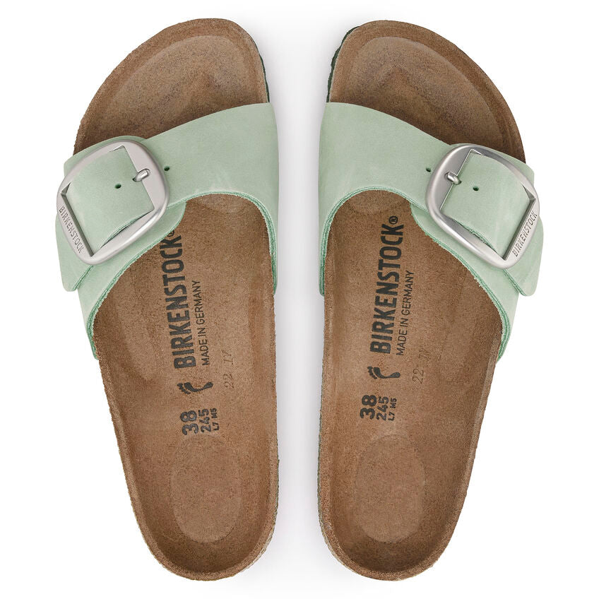 BIRKENSTOCK MADRID BIG BUCKLE MATCHA NUBUCK NARROW