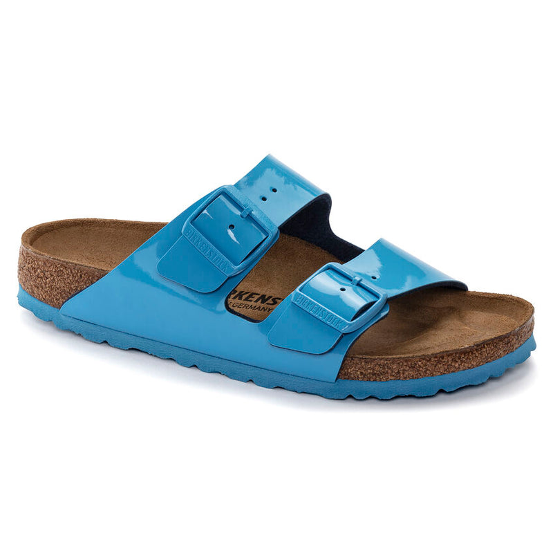 BIRKENSTOCK ARIZONA SKY BLUE PATENT BIRKO FLOR NARROW