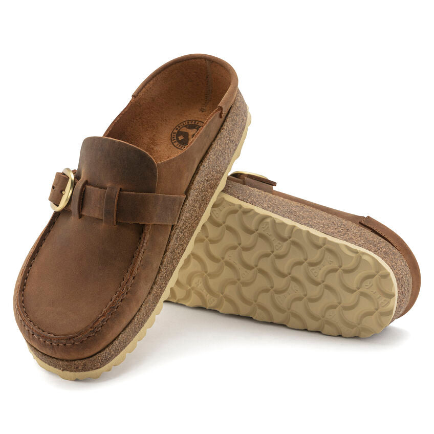 BIRKENSTOCK BUCKLEY COGNAC OIL LEATHER NARROW