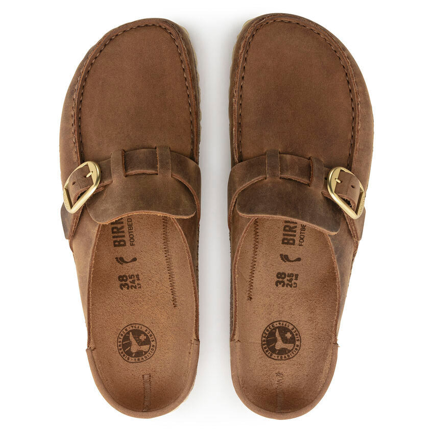 BIRKENSTOCK BUCKLEY COGNAC OIL LEATHER REGULAR