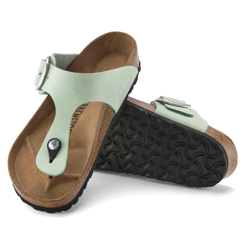 BIRKENSTOCK GIZEH BIG BUCKLE MATCHA NUBUCK REGULAR