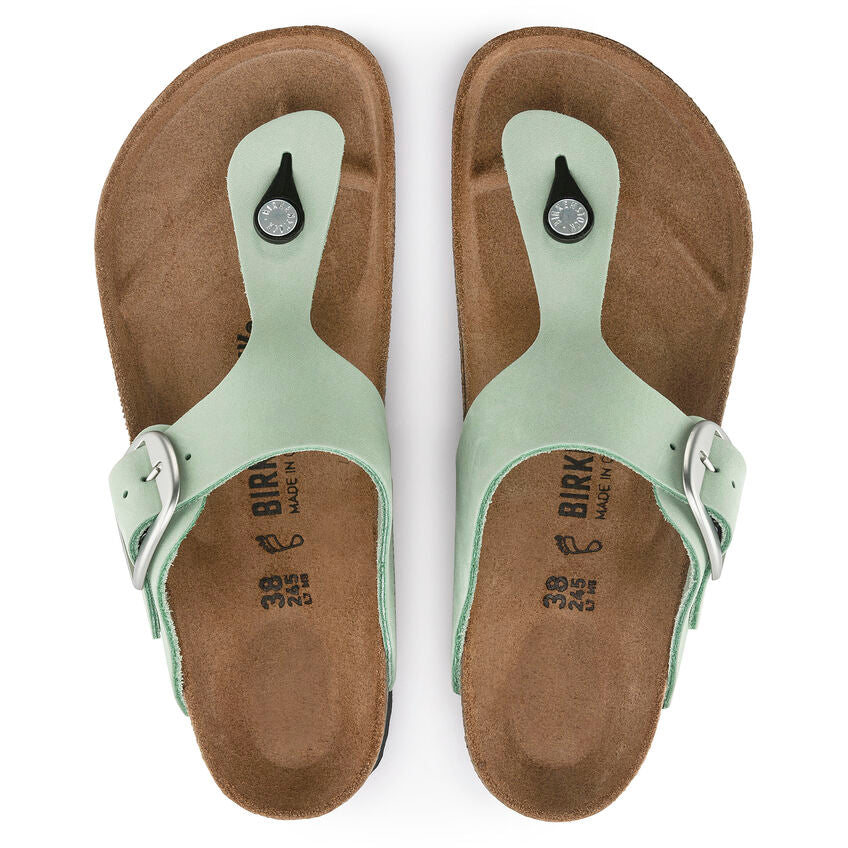 BIRKENSTOCK GIZEH BIG BUCKLE MATCHA NUBUCK REGULAR