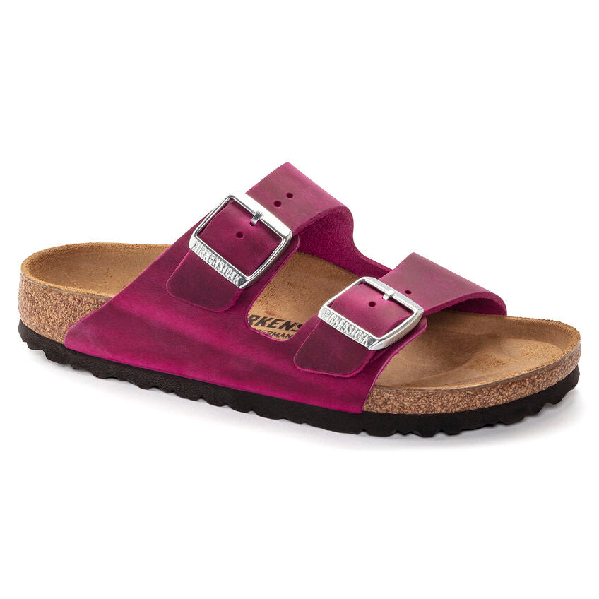 BIRKENSTOCK ARIZONA FUCHSIA OIL LEATHER REGULAR