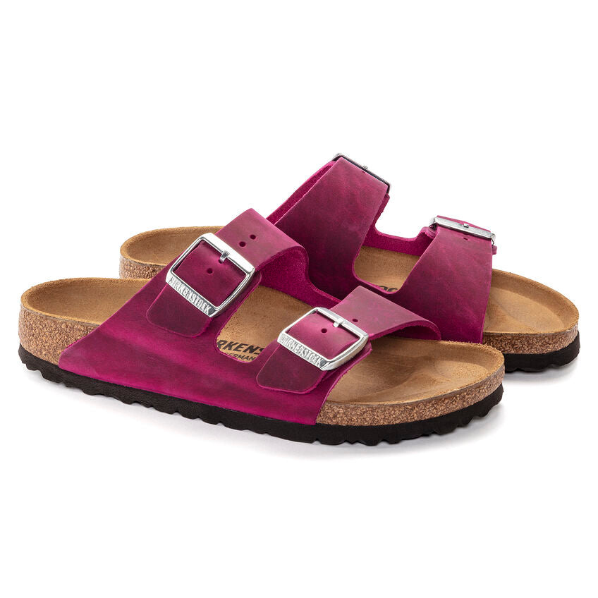 BIRKENSTOCK ARIZONA FUCHSIA OIL LEATHER REGULAR