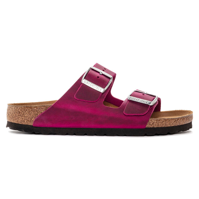 BIRKENSTOCK ARIZONA FUCHSIA OIL LEATHER REGULAR