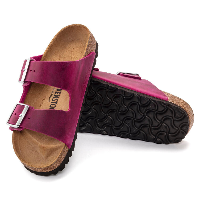 BIRKENSTOCK ARIZONA FUCHSIA OIL LEATHER NARROW