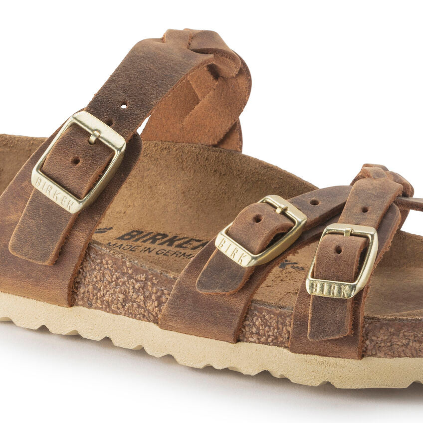 BIRKENSTOCK FRANCA BRAIDED COGNAC OIL LEATHER REGULAR