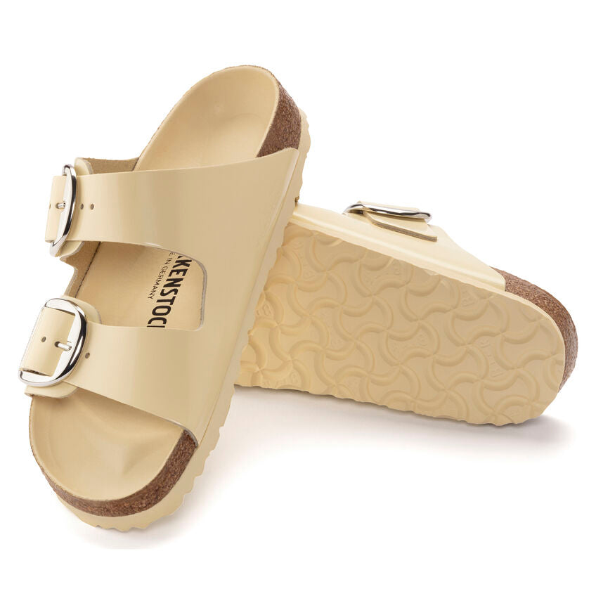 BIRKENSTOCK ARIZONA BIG BUCKLE HIGH SHINE BUTTER LEATHER NARROW