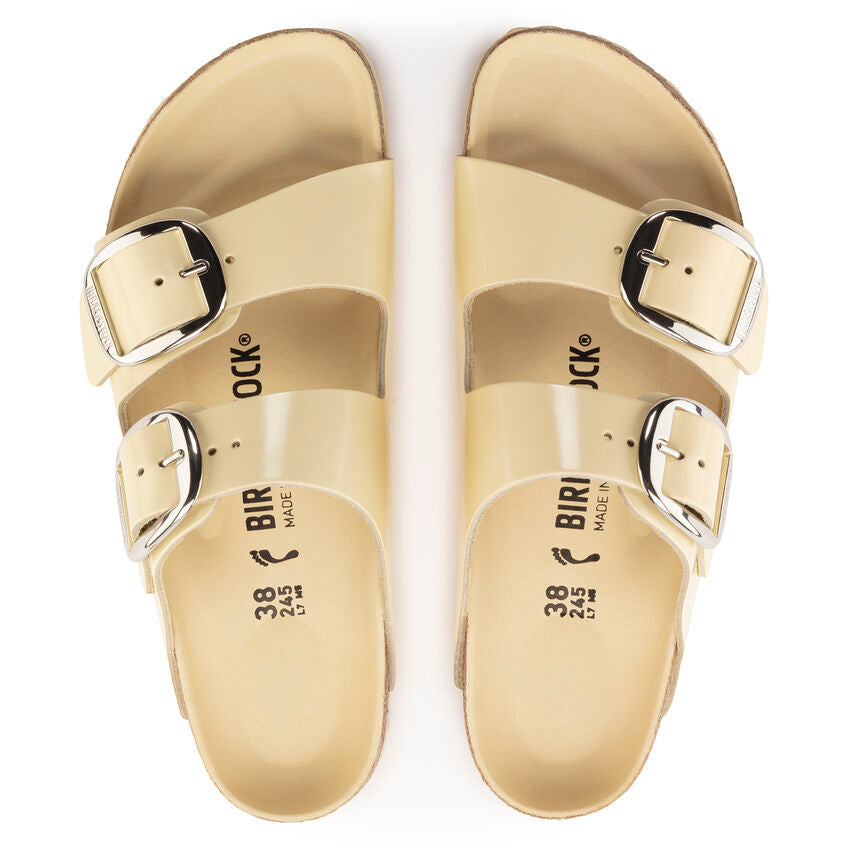 BIRKENSTOCK ARIZONA BIG BUCKLE HIGH SHINE BUTTER LEATHER NARROW