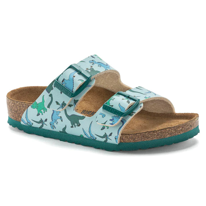 BIRKENSTOCK ARIZONA KID DINO BLUE BIRKO FLOR NARROW