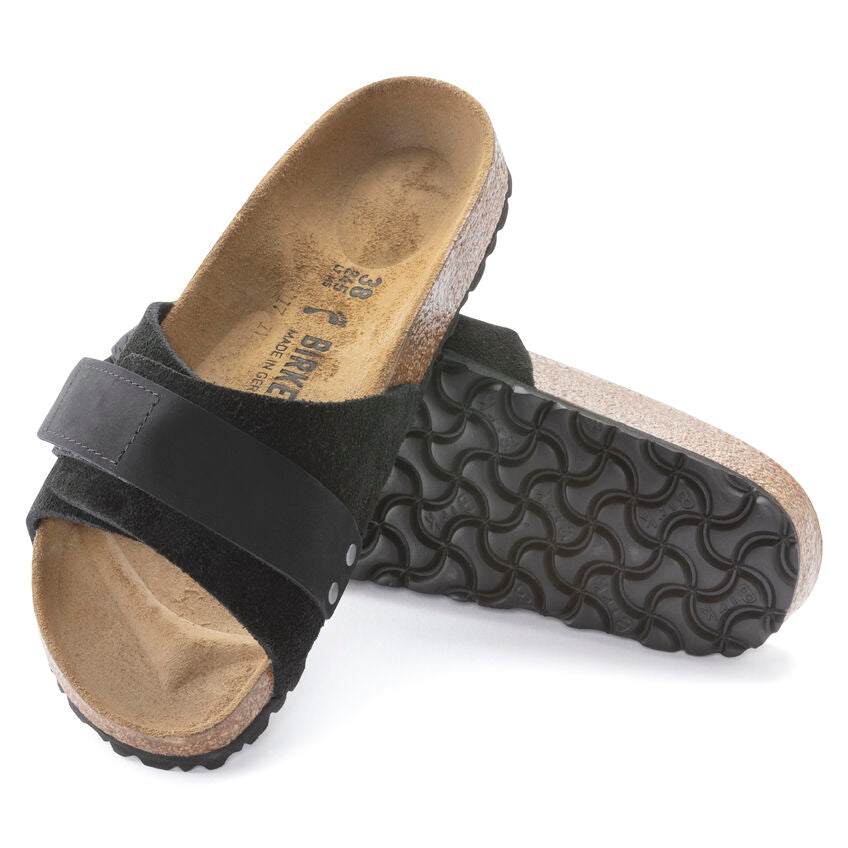 BIRKENSTOCK OITA BLACK SUEDE NARROW