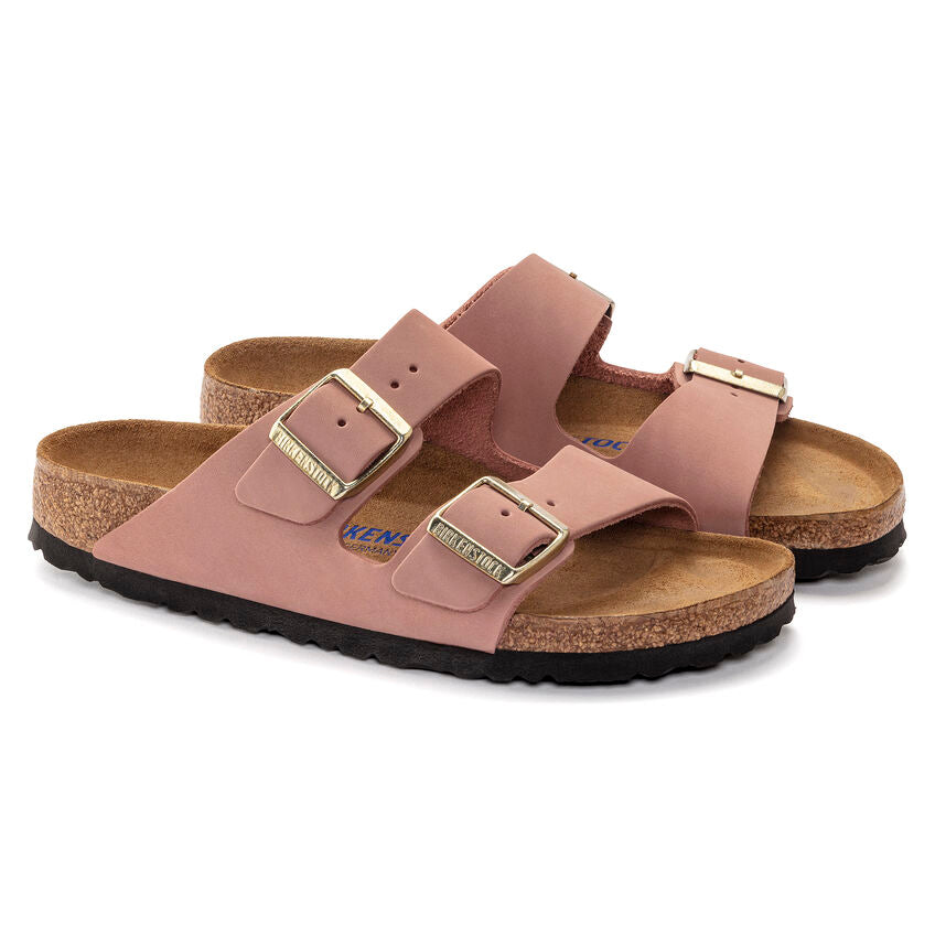 BIRKENSTOCK ARIZONA SOFT FOOTBED OLD ROSE NUBUCK REGULAR