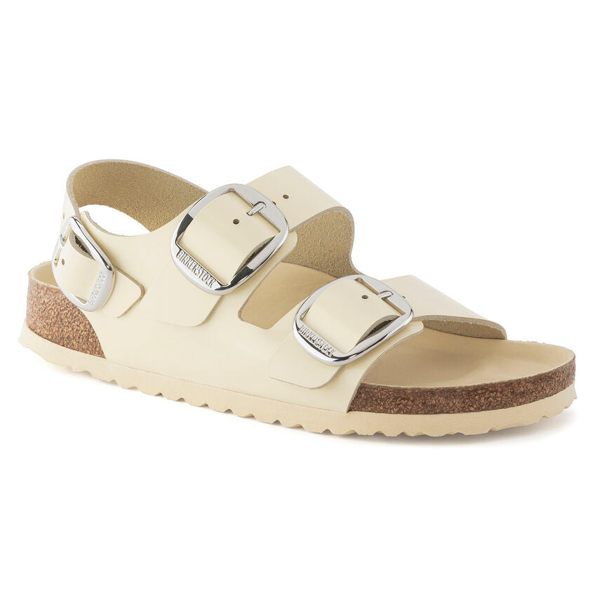 BIRKENSTOCK MILANO BIG BUCKLE HIGH SHINE BUTTER LEATHER NARROW