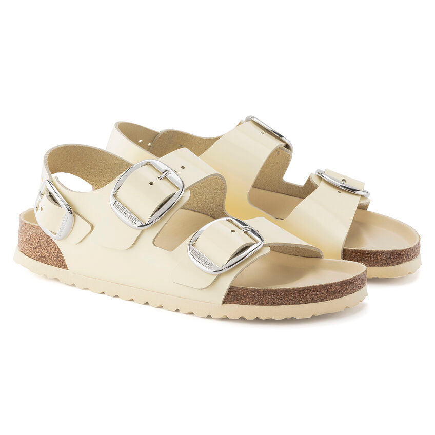 BIRKENSTOCK MILANO BIG BUCKLE HIGH SHINE BUTTER LEATHER NARROW