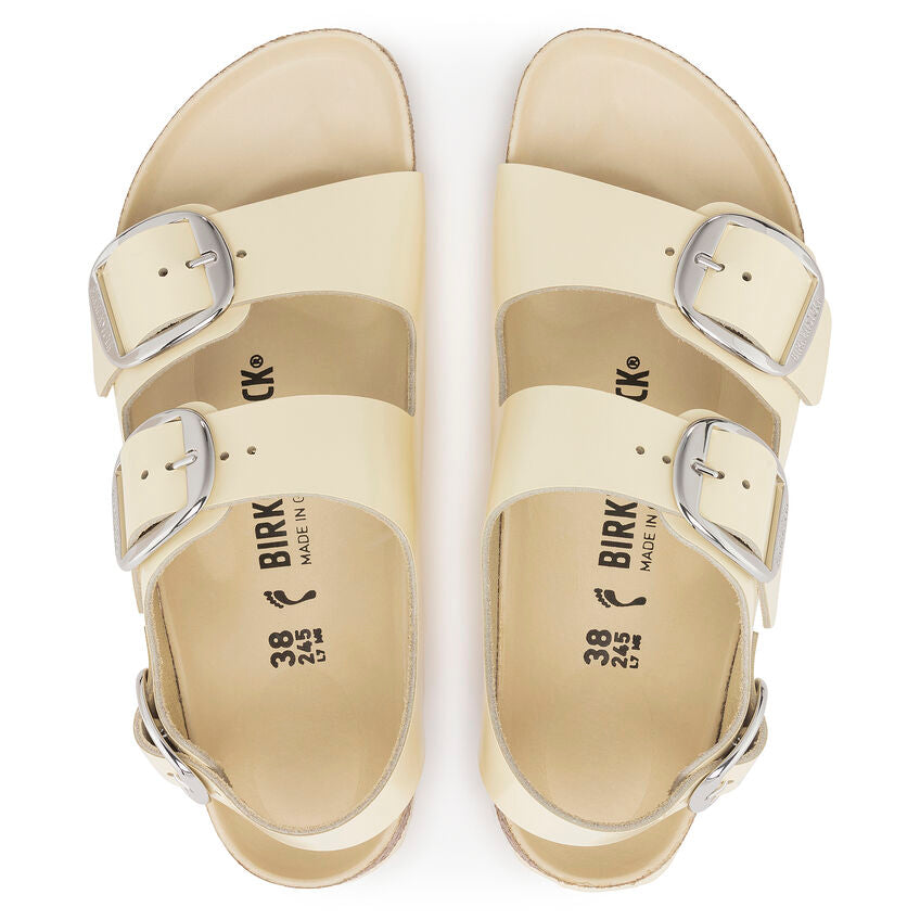 BIRKENSTOCK MILANO BIG BUCKLE HIGH SHINE BUTTER LEATHER NARROW