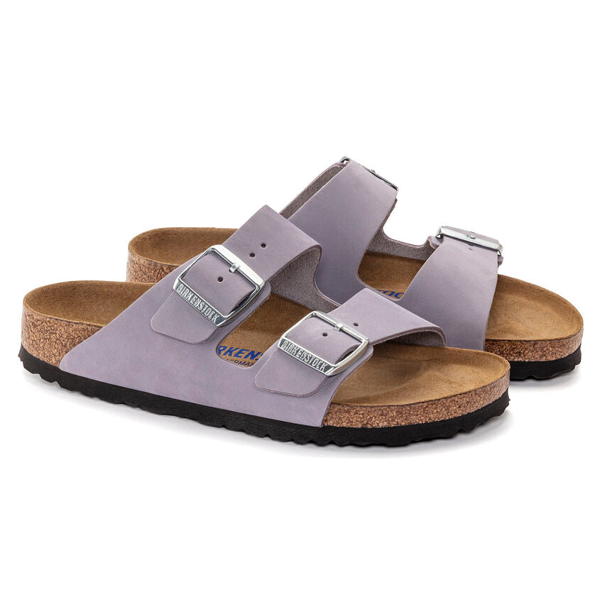 BIRKENSTOCK ARIZONA SOFT FOOTBED PURPLE FOG NUBUCK NARROW