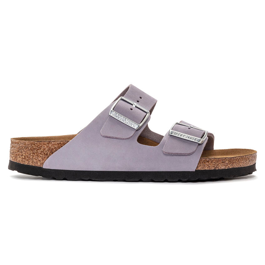 BIRKENSTOCK ARIZONA SOFT FOOTBED PURPLE FOG NUBUCK NARROW