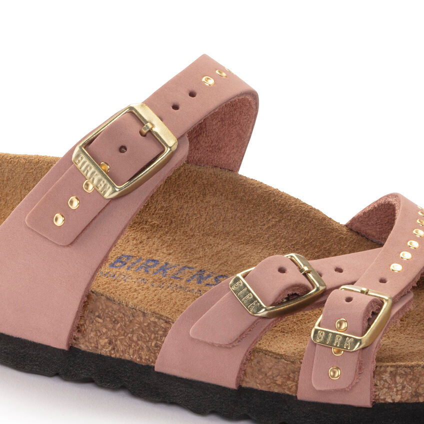 BIRKENSTOCK FRANCA SOFT FOOTBED RIVET OLD ROSE NUBUCK REGULAR