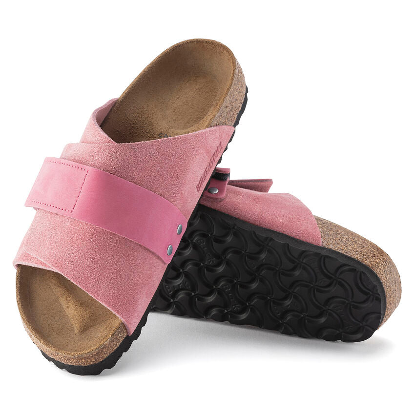 BIRKENSTOCK KYOTO CANDY PINK SUEDE NARROW