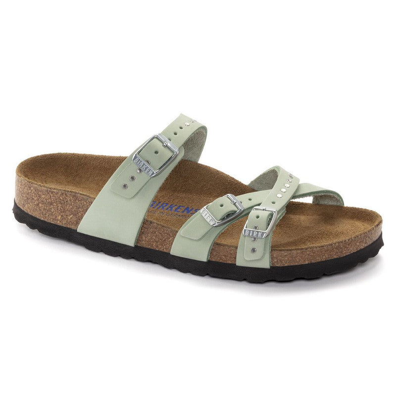 BIRKENSTOCK FRANCA SOFT FOOTBED RIVET MATCHA NUBUCK REGULAR