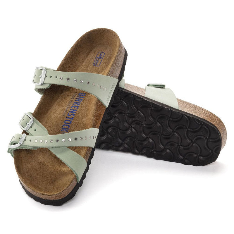 BIRKENSTOCK FRANCA SOFT FOOTBED RIVET MATCHA NUBUCK REGULAR