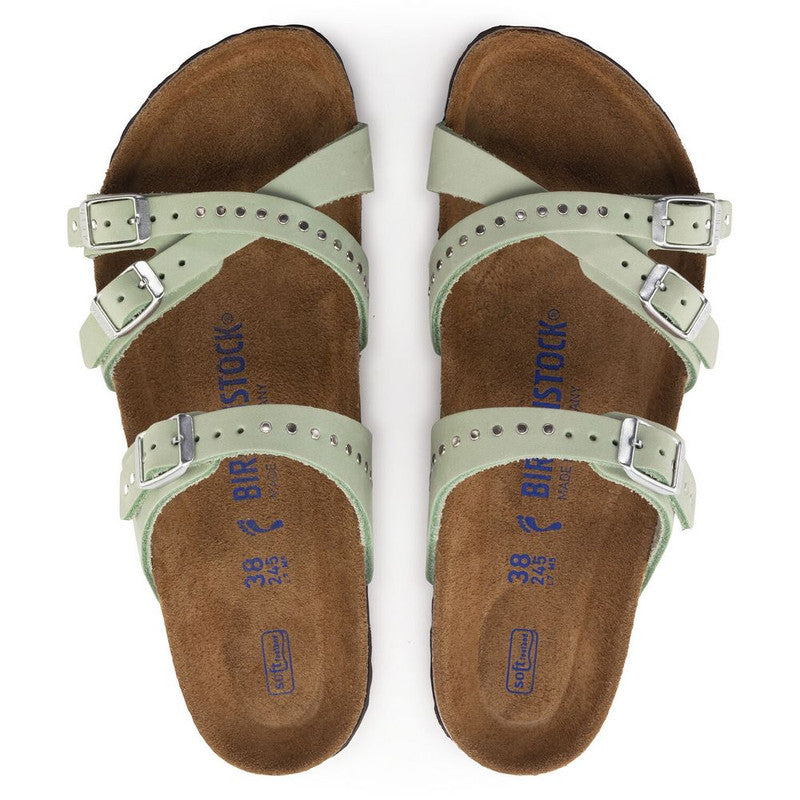 BIRKENSTOCK FRANCA SOFT FOOTBED RIVET MATCHA NUBUCK REGULAR