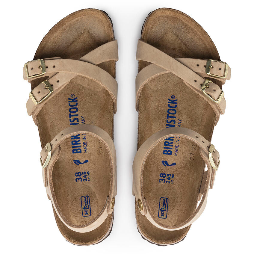 BIRKENSTOCK KUMBA SOFT FOOTBED SANDCASTLE NUBUCK REGULAR