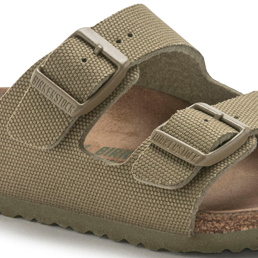 BIRKENSTOCK ARIZONA VEGAN KID FADED KHAKI CANVAS NARROW