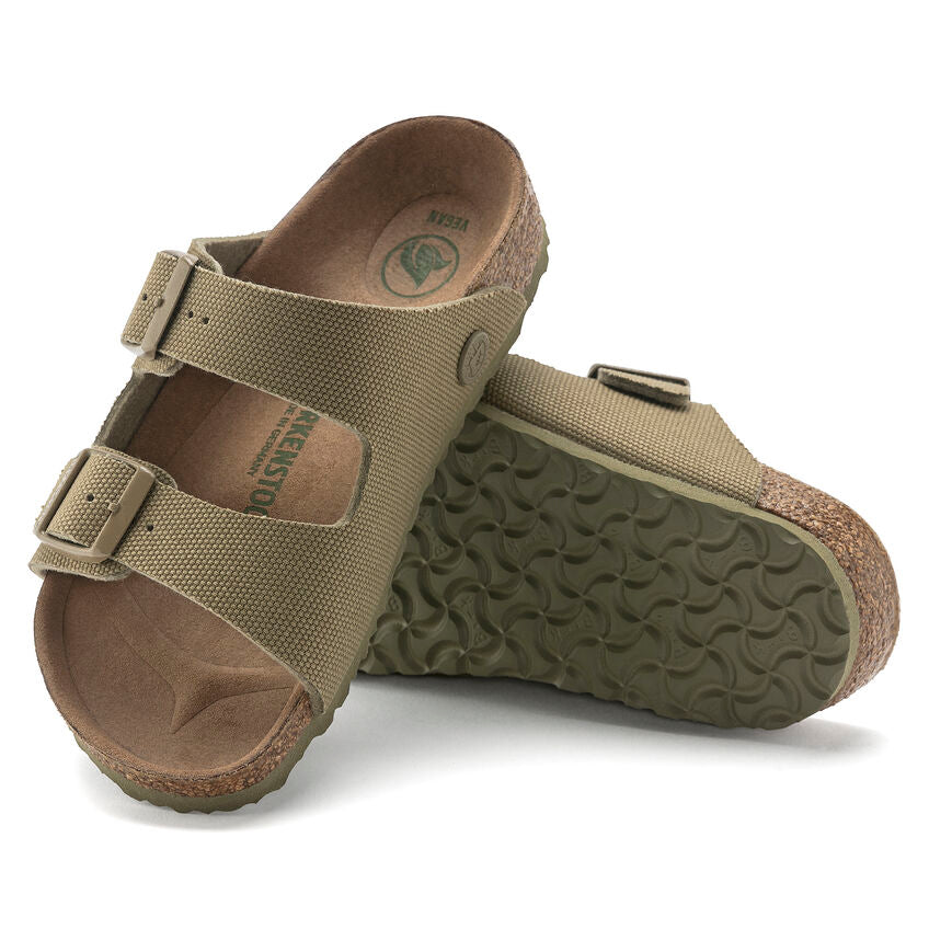 BIRKENSTOCK ARIZONA VEGAN KID FADED KHAKI CANVAS NARROW