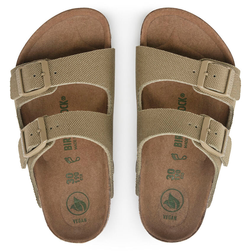 BIRKENSTOCK ARIZONA VEGAN KID FADED KHAKI CANVAS NARROW