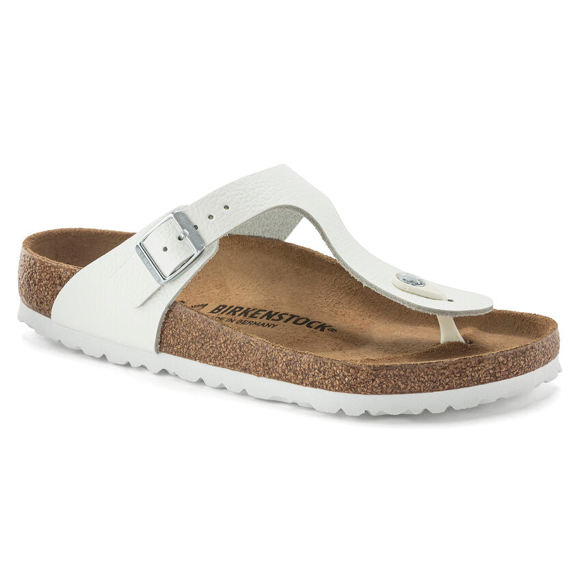 BIRKENSTOCK GIZEH WHITE LEATHER REGULAR