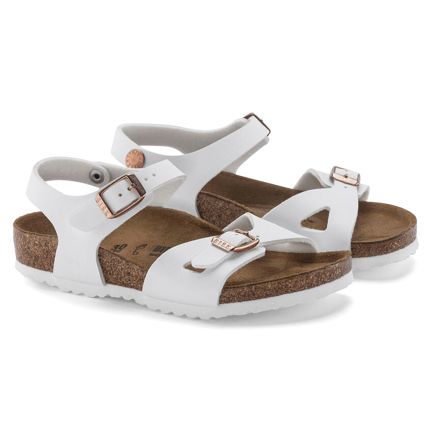 BIRKENSTOCK RIO KID WHITE BIRKO FLOR NARROW