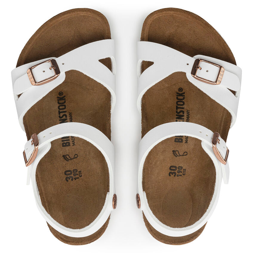 BIRKENSTOCK RIO KID WHITE BIRKO FLOR NARROW