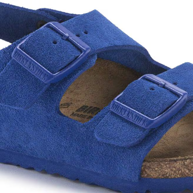 Birkenstock Kumba Kids Birko Flor Embossed Saffiano Iridescent - Light Rose, Narrow