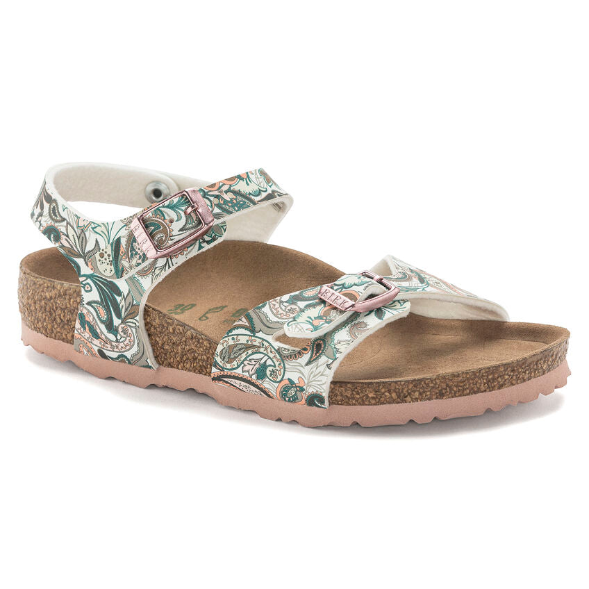 BIRKENSTOCK RIO VEGAN KID PAISLEY LIGHT ROSE BIRKO FLOR NARROW