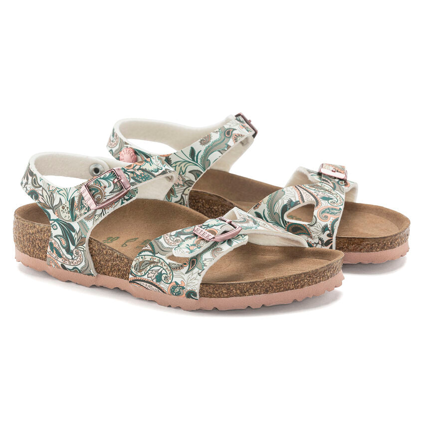 BIRKENSTOCK RIO VEGAN KID PAISLEY LIGHT ROSE BIRKO FLOR NARROW