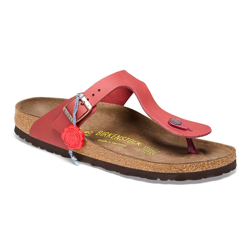 BIRKENSTOCK GIZEH ANV DARK RED LEATHER REGULAR