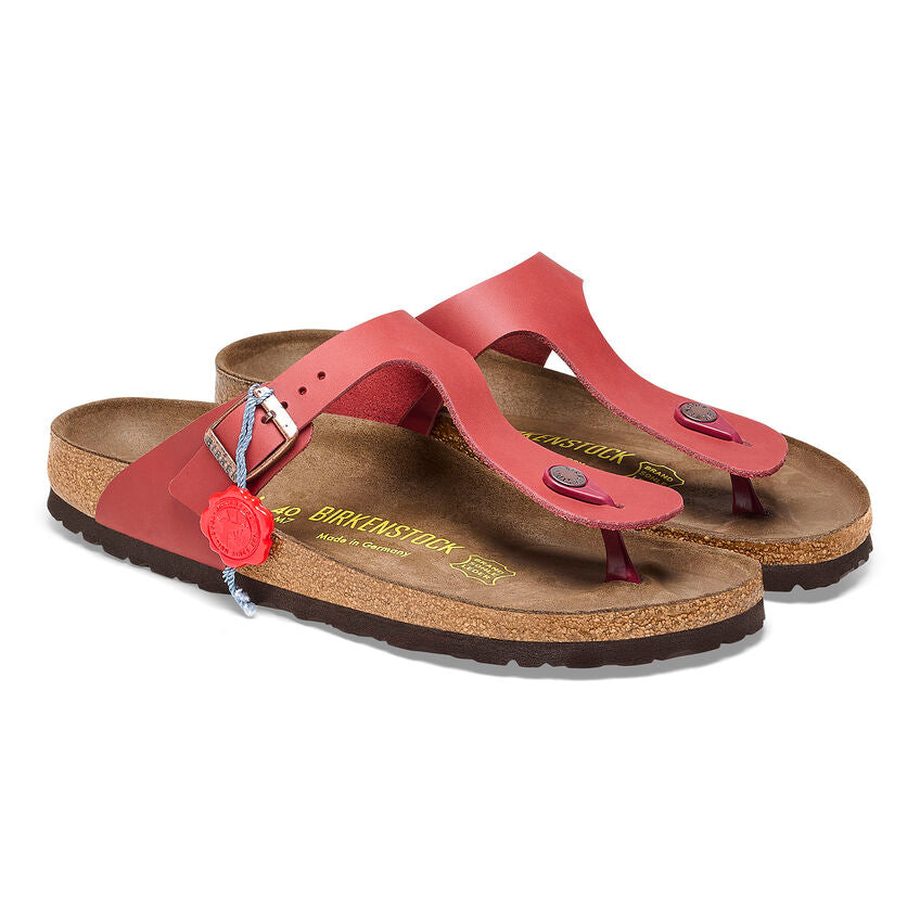 BIRKENSTOCK GIZEH ANV DARK RED LEATHER REGULAR