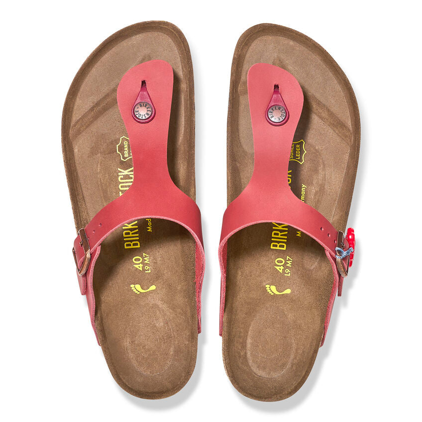 BIRKENSTOCK GIZEH ANV DARK RED LEATHER REGULAR