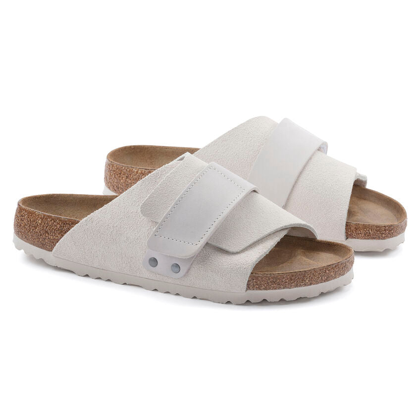 BIRKENSTOCK KYOTO ANTIQUE WHITE SUEDE NARROW