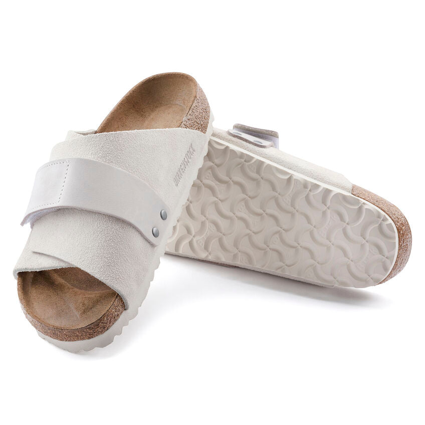 BIRKENSTOCK KYOTO ANTIQUE WHITE SUEDE NARROW