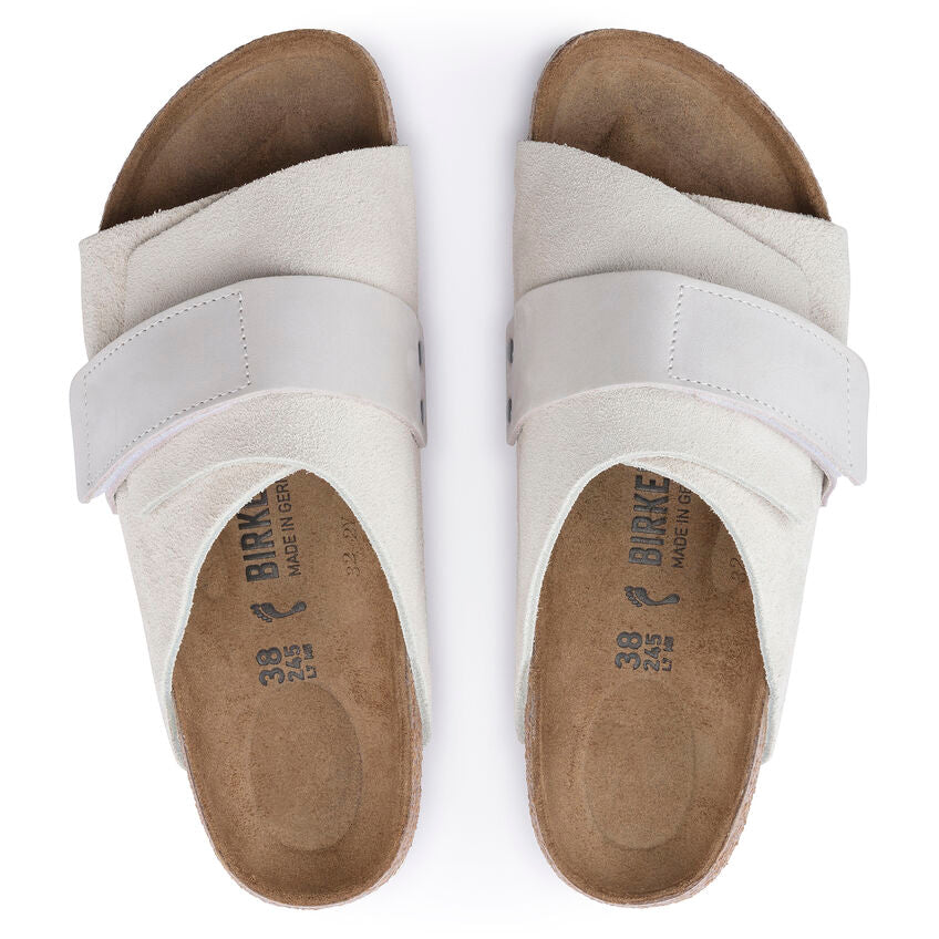 BIRKENSTOCK KYOTO ANTIQUE WHITE SUEDE NARROW