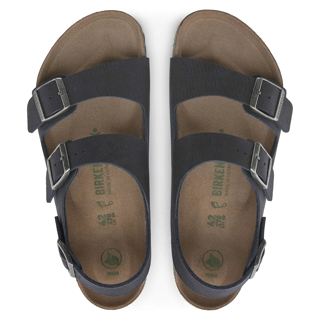 BIRKENSTOCK MILANO VEGAN KID FADED KHAKI CANVAS NARROW