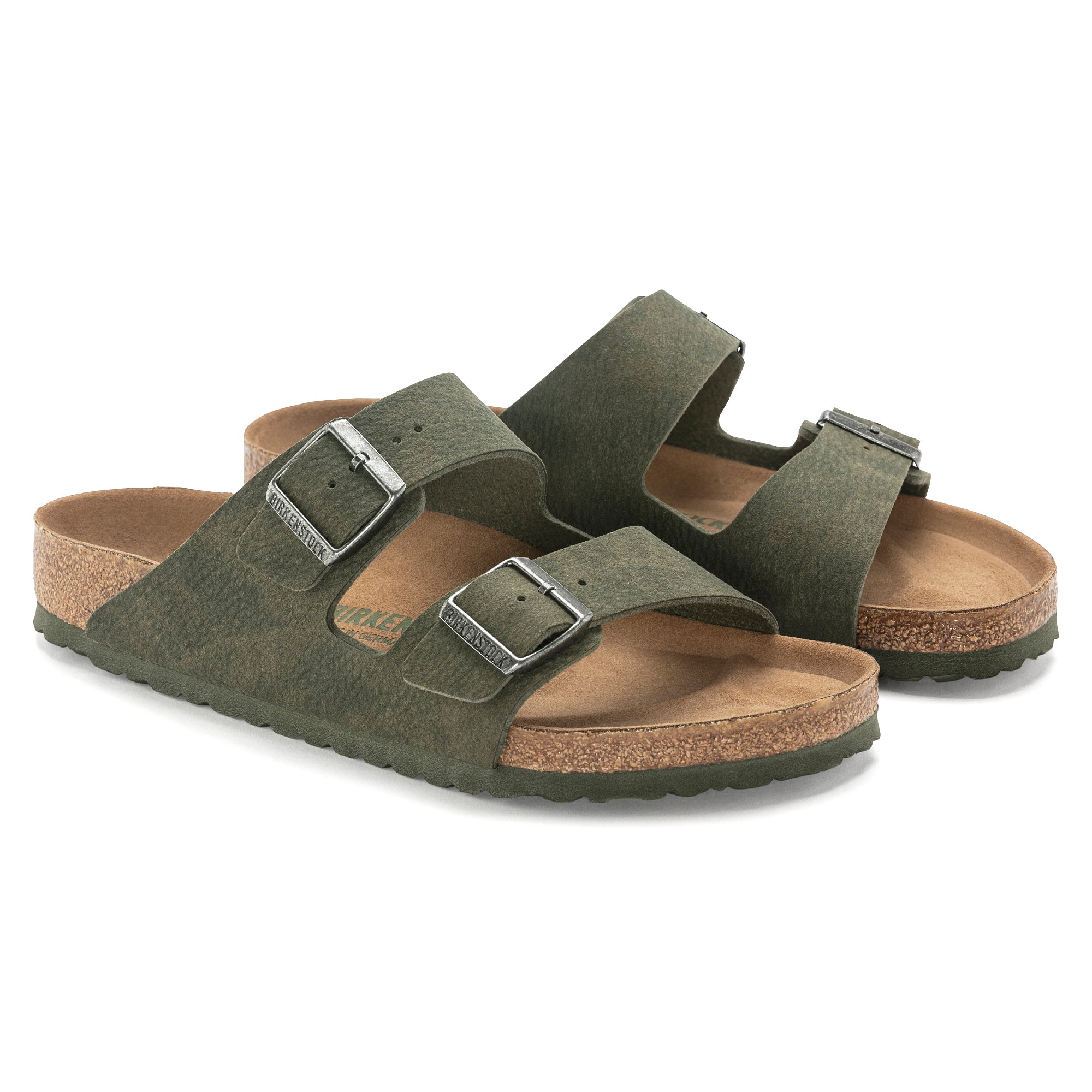 BIRKENSTOCK ARIZONA VEGAN DESERT DUST THYME BIG BUCKLE REGULAR